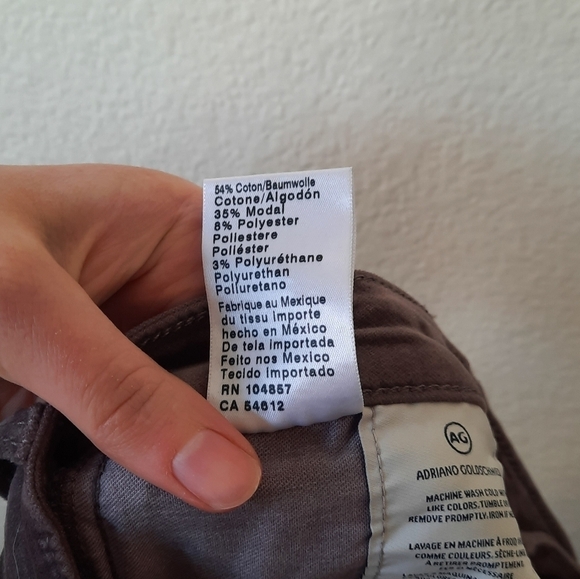 Anthropologie Adriano Goldschmied Taupe Velvet The Stevie Ankle Pants 32R - Picture 7 of 8